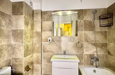 Long-term rental, Bucharest, Dudu: two-room apartment with a balcony and forest view