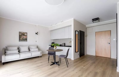 Long-term rental, Warsaw, Mokotów: 1-room apartment with a terrace