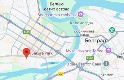 Long-term rental of a 2-rooms apartment in the premium residential complex "Sakura Park", New Belgrade