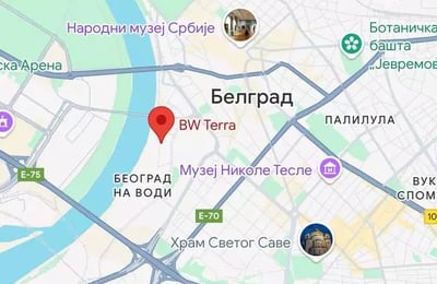 Long-term rental of a studio in BW Terra complex, Belgrade, Serbia