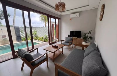 Long-term rental newly built villa with rice field view in Ubud, Bali