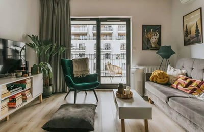 Long-term rental modern apartment with gym and spa, Wrocław, Poland