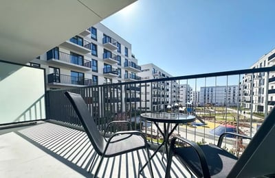 Long-term rental of a modern two-room apartment with a balcony in Prądnik Biały, Kraków