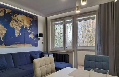 Long-term rental stylish 2-room apartment with balcony in Zabłocie, Kraków