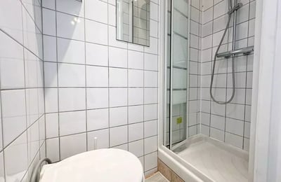 Long-term rental studio in Paris 15th district, private toilet