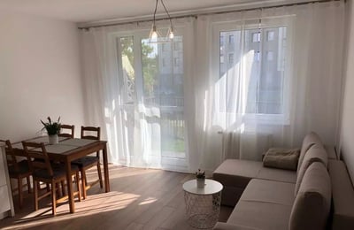 Long term rental 2 room apartment with garden and parking in Wrocław