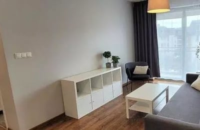 Long-term rental modern 2-room apartment in prestigious new complex Ogrody Hallera, Wrocław, Poland