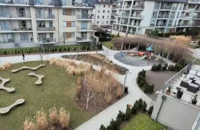 Long-term rental modern 2-room apartment in prestigious new complex Ogrody Hallera, Wrocław, Poland