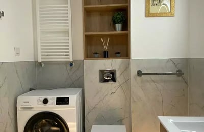 Long-term rental 2-room apartment with balcony and AC in Wrocław