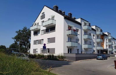 Long-term rental 2-room apartment with balcony in a new building, Poświętne, Wrocław