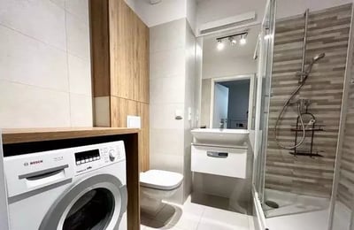 long-term rental of 2-room apartment on  Wrocław, with balcony, parking and full amenities