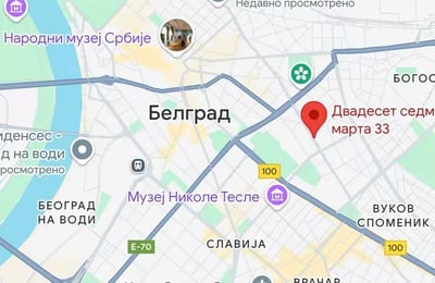 Долгосрочная аренда 4к квартиры вблизи парка Ташмайдан, центр города, Белград, Сербия