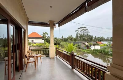 Long-term rental of a new villa with pool and rice field view, Ubud, Indonesia