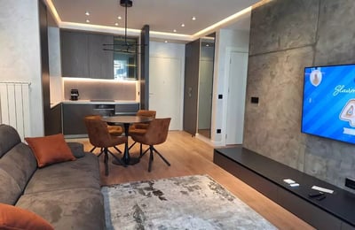 Long-term rental brand new 2-room apartment in BW Quartet 1 premium residential complex, opposite the park, Belgrade