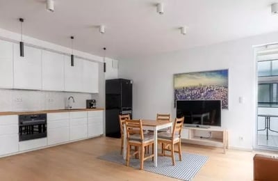 Long-term rental cozy 2-room apartment with balcony in Mokotów district, Warsaw, Poland