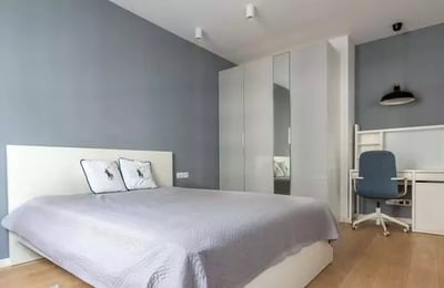 Long-term rental cozy 2-room apartment with balcony in Mokotów district, Warsaw, Poland
