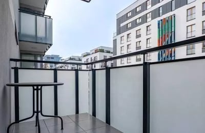 Long-term rental cozy 2-room apartment with balcony in Mokotów district, Warsaw, Poland