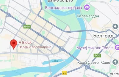 Long-term rental in Belgrade — bright 126 m² penthouse with 2 bedrooms and terrace in premium A Block, New Belgrade