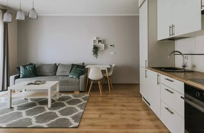 Long-term rental in Wrocław — 40 m² apartment in Angel River complex with parking, gym & spa near city center