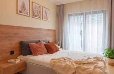 Long-term rental in Wrocław — 43 m², 3-room apartment in Angel City with separate kitchen, gym and parking