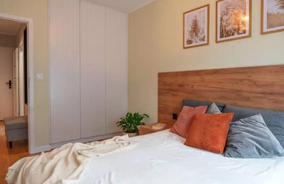 Long-term rental in Wrocław — 43 m², 3-room apartment in Angel City with separate kitchen, gym and parking