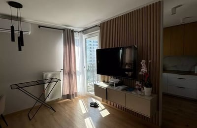 Long-term rental of a modern 54 m² 2-room apartment with a balcony in the quiet Mistrzejowice area, Krakow