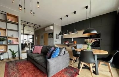 Long-term rental 2-room apartment with balcony and AC in Mokotów, Warsaw