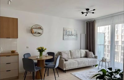 Long-term rental of a brand-new 2-room apartment with parking and balcony, Ursus, Warsaw