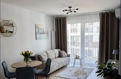 Long-term rental of a brand-new 2-room apartment with parking and balcony, Ursus, Warsaw