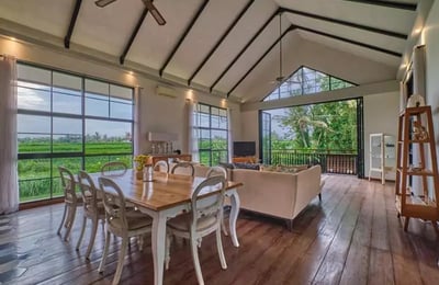 Long-term rent — spacious villa with rice field views, Singakerta, Ubud