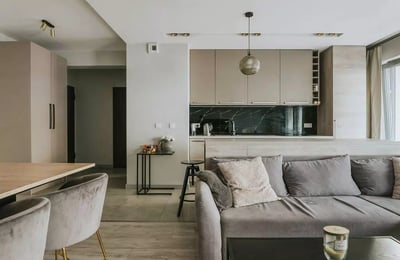 Location à long terme d’un appartement avec balcon et salle de sport à River Point, Wrocław, Pologne