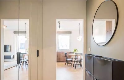 Долгосрочная аренда 60 м², 3-комнатная квартира с балконом и климатизацией, Psie Pole, Вроцлав