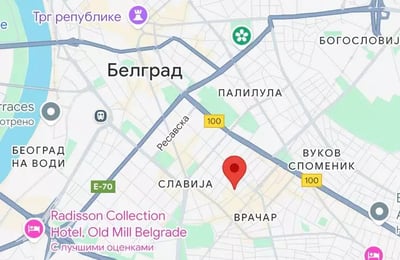 Location longue durée d’un studio de 26 m² à Belgrade, Serbie