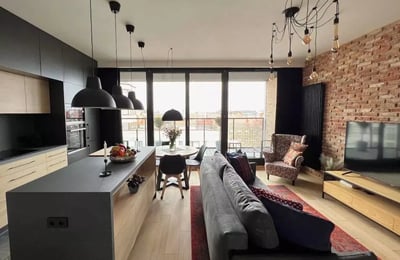 Долгосрочная аренда двухкомнатной квартиры 58 м² с балконом в районе Мокотув, Варшава, Польша