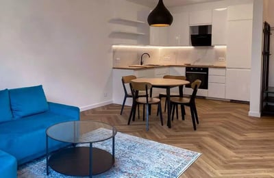 Long-term rental 2-room apartment 53 m² with balcony, Wilanów, Warsaw, Poland