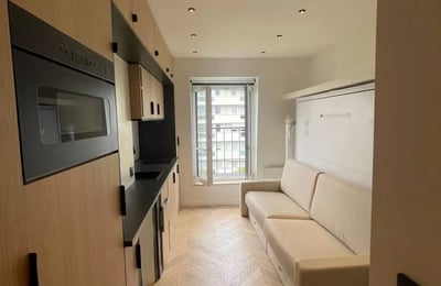 Alquiler a largo plazo de estudio de 15 m² con balcón en el distrito 7 de París, Francia