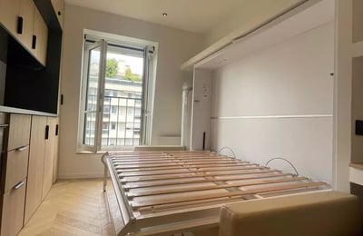 Alquiler a largo plazo de estudio de 15 m² con balcón en el distrito 7 de París, Francia