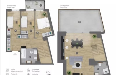 Alquiler a largo plazo de departamento de 4 habitaciones y 98 m² en Cracovia, Polonia