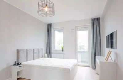 Location longue durée d’un appartement 2 pièces de 38 m² dans le quartier Partynice, Wrocław, Pologne