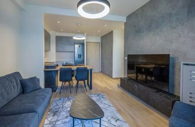 Long-term rental of a 2-room apartment, 55 m², in BW Aurora Residence, Belgrade, Serbia