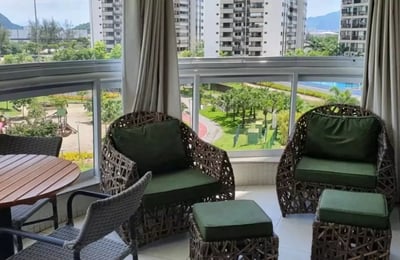 Long-term rental of a 3-bedroom apartment, 110 m², in Barra da Tijuca, Rio de Janeiro, Brazil