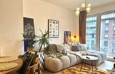 Miete einer modernen 2-Zimmer-Wohnung, 40 m², Port Popowice, Breslau, Polen