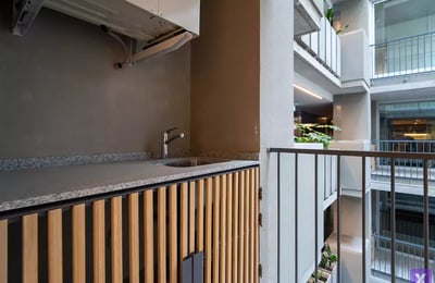Location à long terme — appartement 2 pièces dans un immeuble neuf haut de gamme Torre Alley, Buenos Aires, Argentine, Recoleta/Palermo