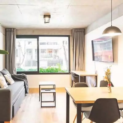 Long-Term 2-Room Furnished Apartment with Pool in Buenos Aires, Argentina, Palermo