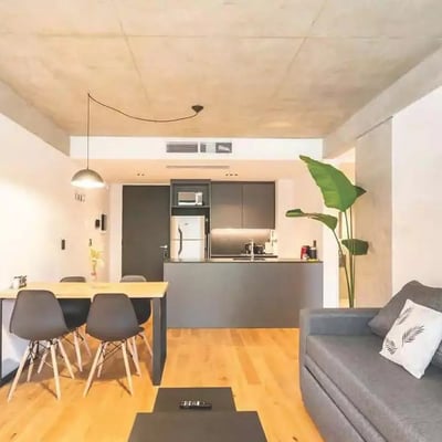 Long-Term 2-Room Furnished Apartment with Pool in Buenos Aires, Argentina, Palermo