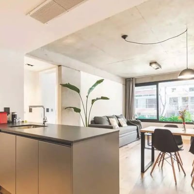 Long-Term 2-Room Furnished Apartment with Pool in Buenos Aires, Argentina, Palermo