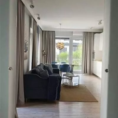 Long-term rental modern 2-room apartment with terrace and parking, Warsaw