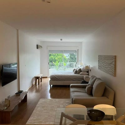 Long-term rental studio with balcony and washing machine in Núñez, Buenos Aires