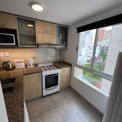 Long-term rental studio with balcony and washing machine in Núñez, Buenos Aires