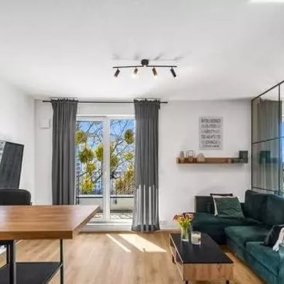 Long-term rent 2-room apartment with a balcony in Mokotów, Warsaw